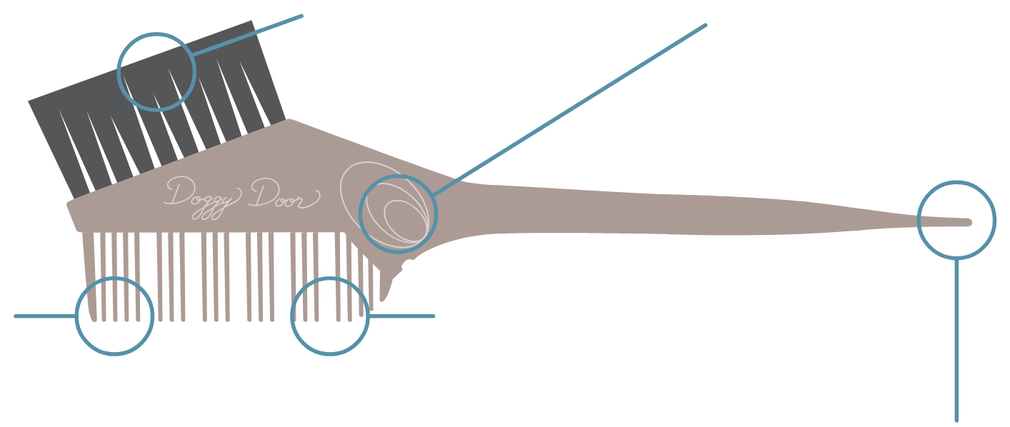 ドギーコームの拡大図パソコン